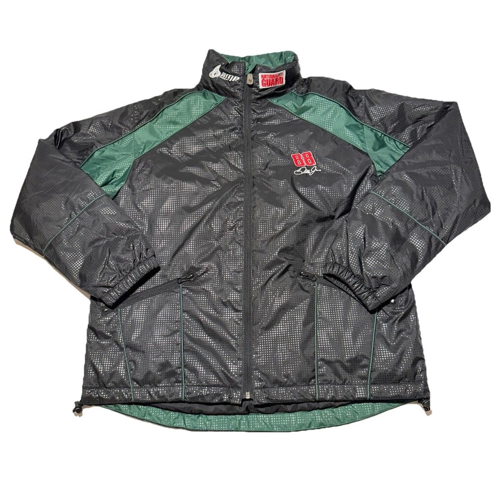 Dale Earnhardt Jr #88 Amp Energy Chase Authentics Medium Zip-Front Black Jacket